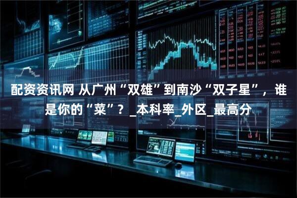 配资资讯网 从广州“双雄”到南沙“双子星”，谁是你的“菜”？_本科率_外区_最高分